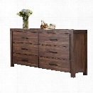 Coaster Lancashire 6 Drawer Dresser in Wire Brushed Cinnamon