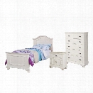 Picket House Furnishings Addison 3 Piece Twin Bedroom Set in White