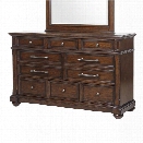 Pulaski Durango Ridge 10 Drawer Dresser in Aged Brandy