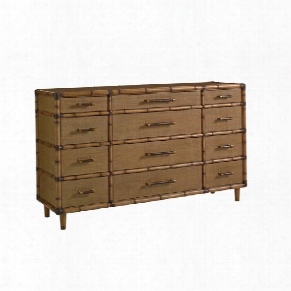 Tommy Bahama Twin Palms 12 Drawer Dresser In Brown