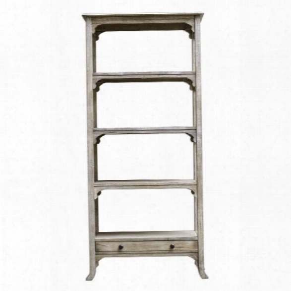 Uttermost Bridgely Aged White Etagere