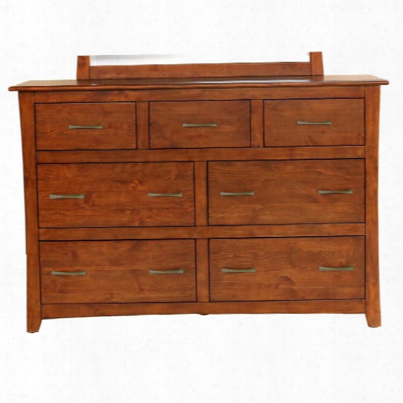 A-america Grant Park 7 Drawer Dresser In Pecan