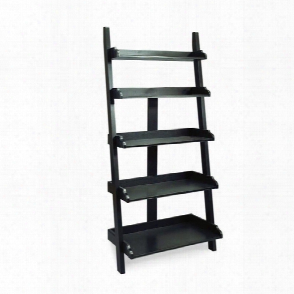 American Drew Camden Black Ladder Wall Storage Bookcase