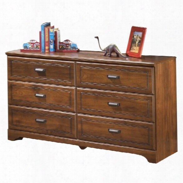 Ashley Barchan 6 Drawer Wood Double Dresser In Brown