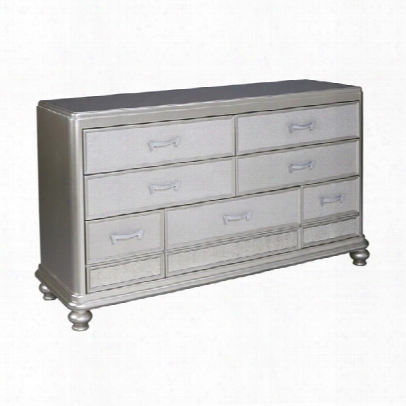 Ashley Coralayne 7 Drawer Dresser In Silver