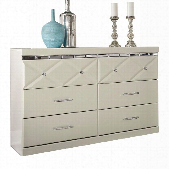 Ashley Dreamur 6 Drawer Dresser In Champagne