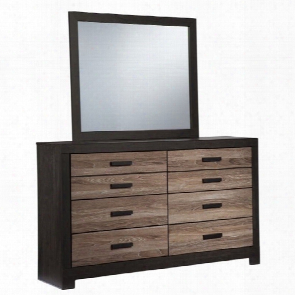 Ashley Harlinton 2 Piece Wood Dresser Set In Brown