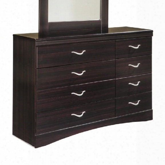 Ashley Zanbury 8 Drawer Wood Dresser In Merlot