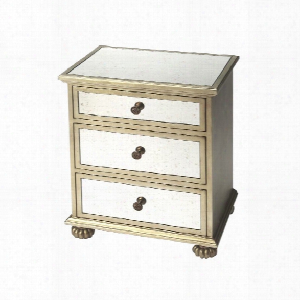 Butler Specialty Masterpiece Nightstand In Silver Leaf