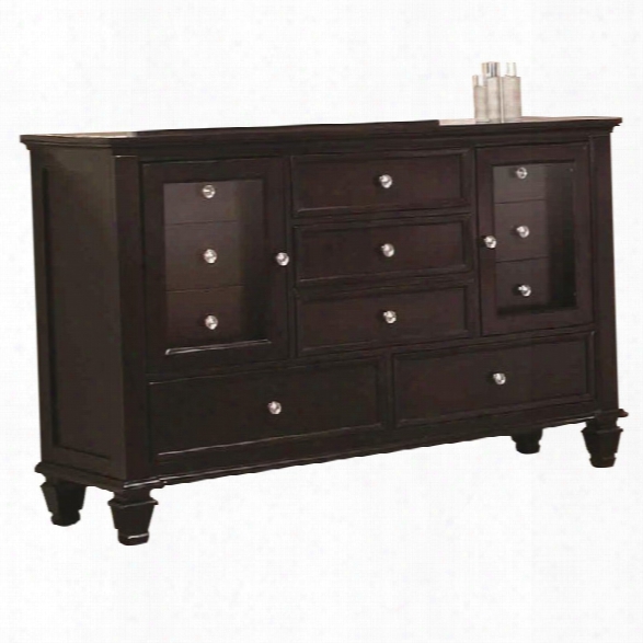 Coaster Sandy Beach Dresser In Cappuccino Finish