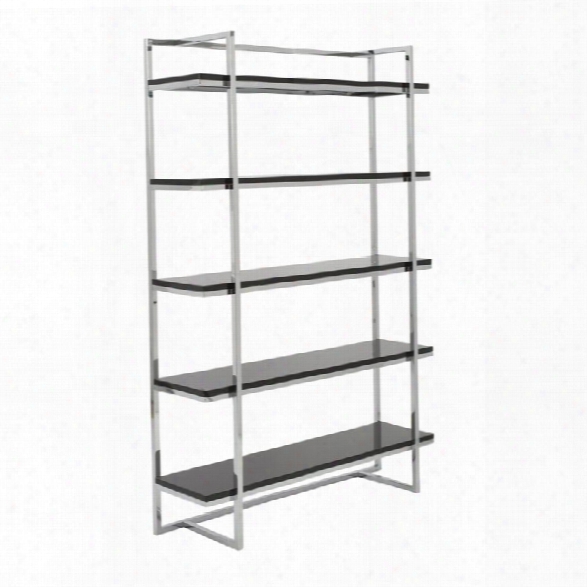 Eurostyle Gilbert 5 Shelf Bookcase In Black