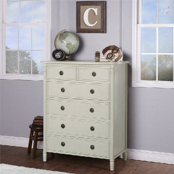 Evolur Julienne 6 Drawer Chest In Cloud