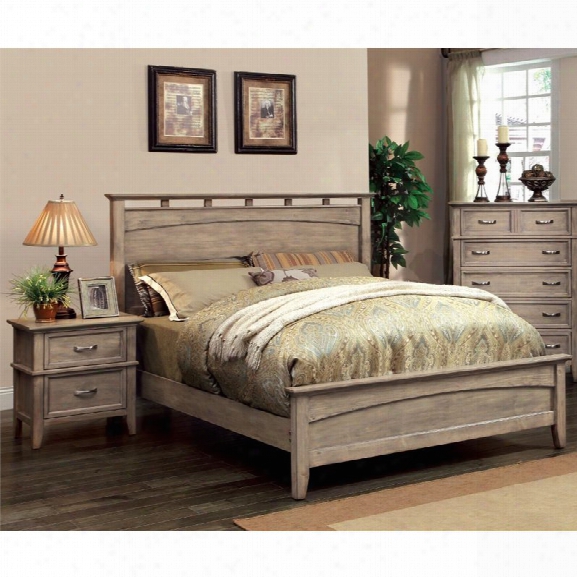 Furniture Of America Ackerson Coastal 2 Piece King Panel Bedroom Set