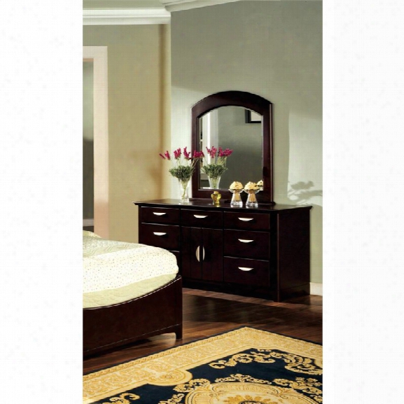 Furniture Of America Analisa 7 Drawer Dresser In Black Cherry