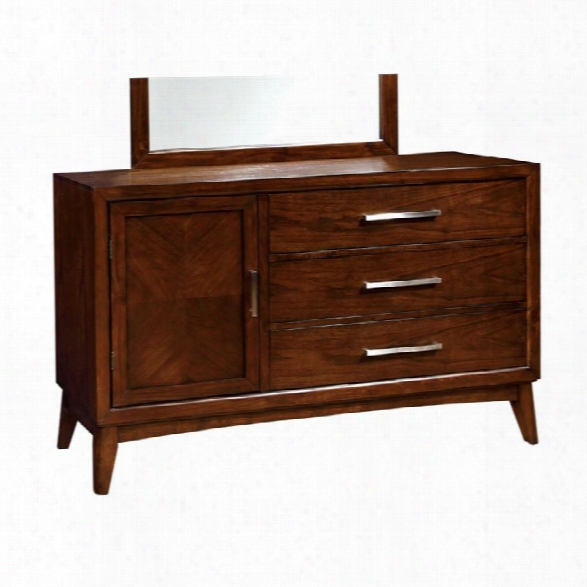 Furniture Of America Bryant 3 Drawer Dresser In Brown Cherry