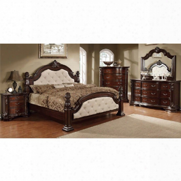 Furniture Of America Cathey 4 Piece California King Bedroom Set