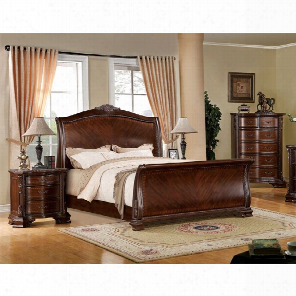 Furniture Of America Cliffton 3 Piece Queen Sleigh Bedroom Set