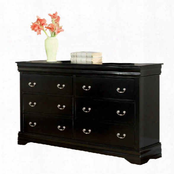 Furniture Of America Easley 6 Drawer Dresser In Black