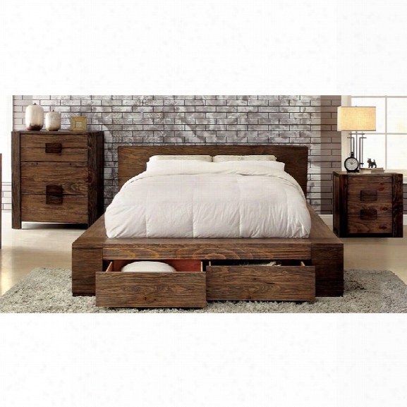 Furniture Of America Elbert 3 Piece California King Panel Bedroom Set