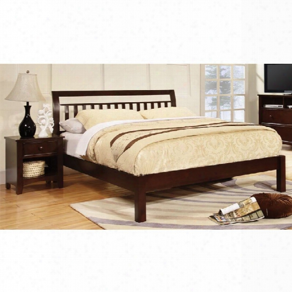 Furniture Of America Elena 3 Piece Queen Slat Bedroom Set In Espresso