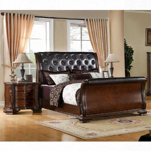 Furniture Of America Hulga 2 Piece Sleigh California King Bedroom Set