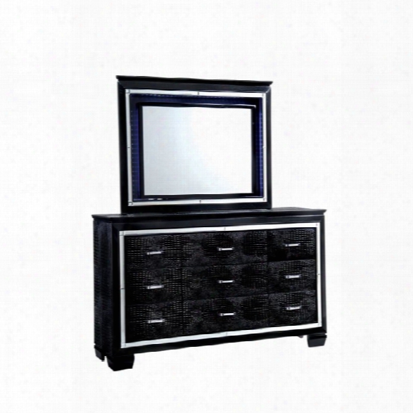 Furniture Of America Rachel 9 Drawer Led Dresser And Mirror Set