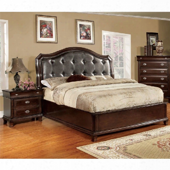 Furniture Of America Semptus 2 Piece King Bedroom Offer For Sale In Brown Cherry