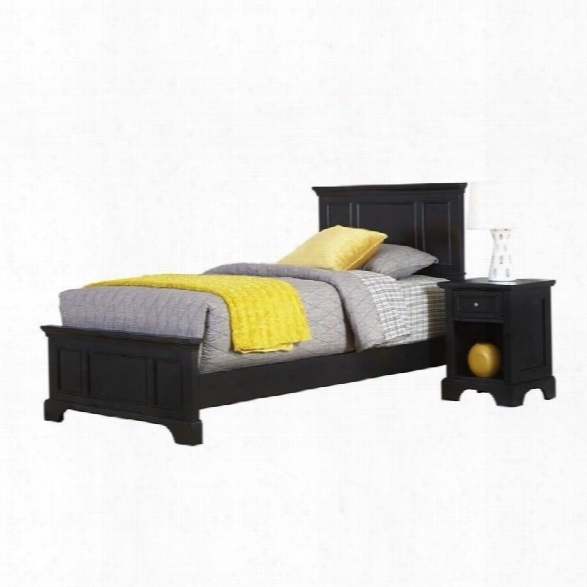 Home Styles Bedford Twin 2 Piece Bedroom Set In Black