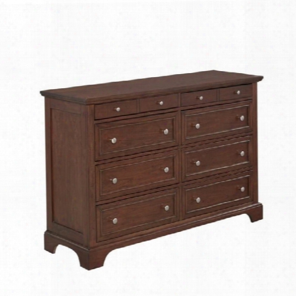 Home Styles Chesapeake 8 Drawer Double Dresser In Cherry