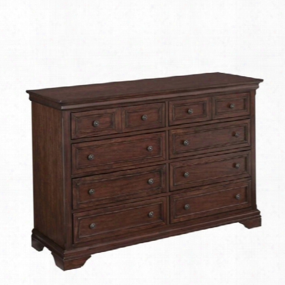 Home Styles Lafayette 8 Drawer Double Dresser In Cherry