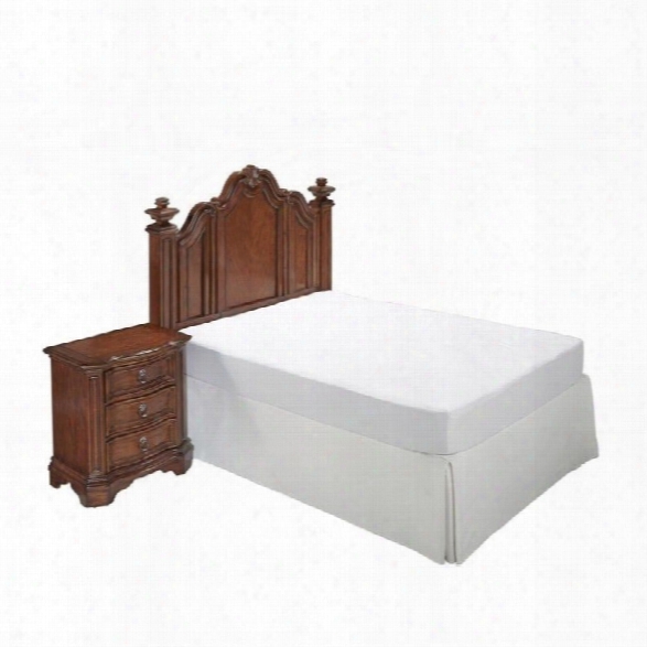 Home Styles Santiago Headboard 2 Piece Bedroom Set In Cognac