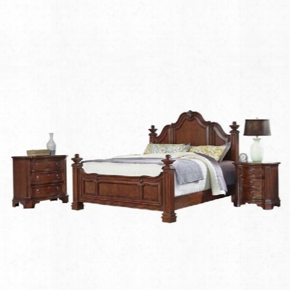 Home Styles Santiago King 3 Piece Bedroom Set In Cognac