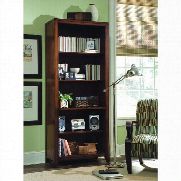 Hooker Furniture Danforth Tall Bookcase In Rich Medium Brown