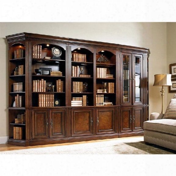 Hooker Furniture European Renaissance Ii Bookcase Wall Unit In Cherry