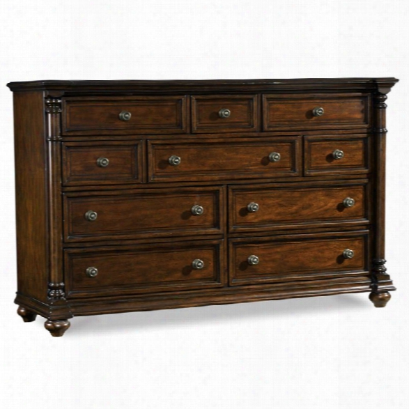 Hooker Furniture Leesburg 10 Drawer Dresser In Mahogany