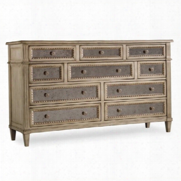 Hooker Appendages Sanctuary Ten Drawer Dresser In Pearl Essence