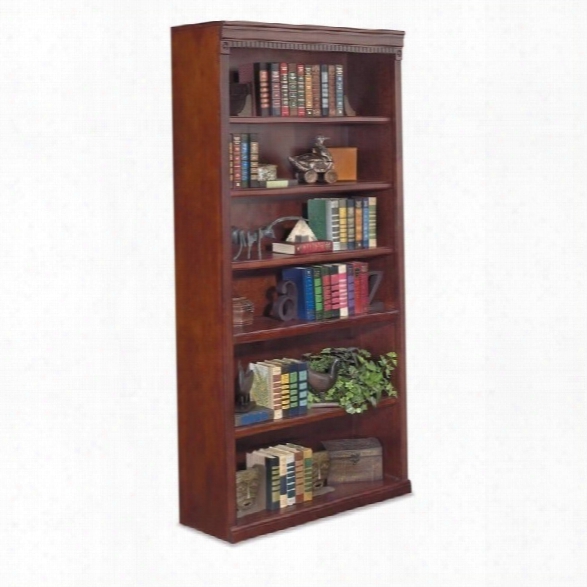 Kathy Ireland Home By Martin Huntington Club 6-shelf Bookcase In Vibrant Cherry