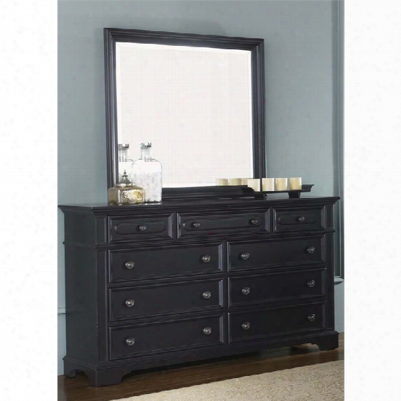 Liberty Furniture Carrington Ii Dresser And Mirror Set In Black
