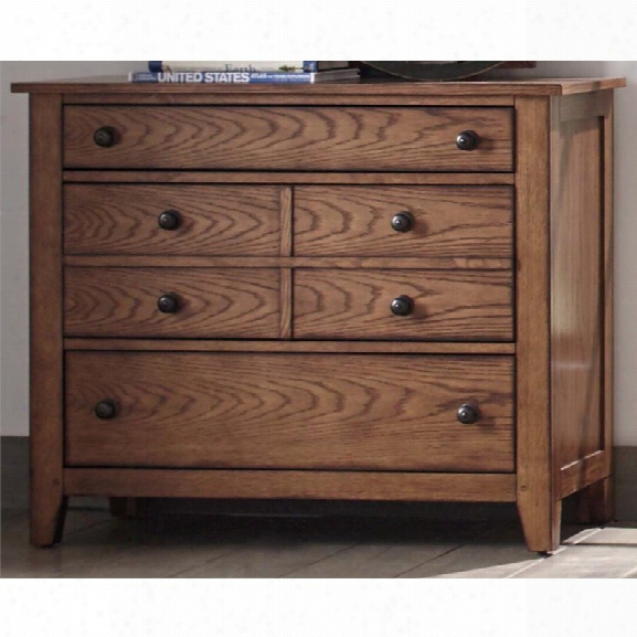 Liberty Furniture Grandpa's Cabin 3 Drawer Dresser In Aged Oak