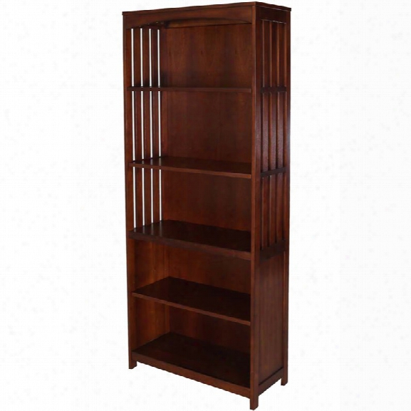 Liberty Furniture Hampton Bay 5 Shelf Open Bookcase In Cherry