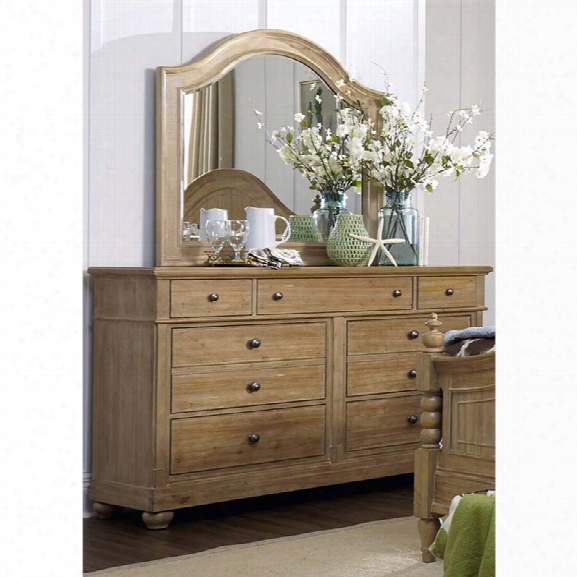 Liberty Furniture Harbor View Dresser And Mirror Set In Sand