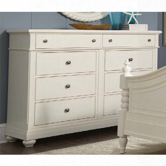 Liberty Furniture Harbor View Ii 8 Drawer Double Dresser In Linen