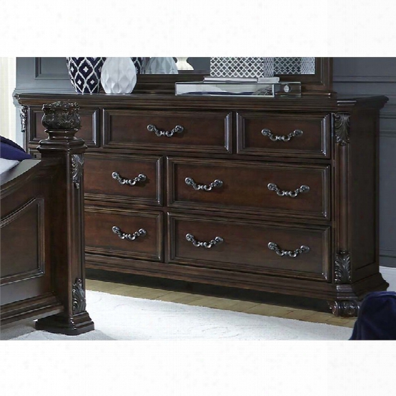 Liberty Furniture Messina Estates 7 Drawer Dresser In Cognac