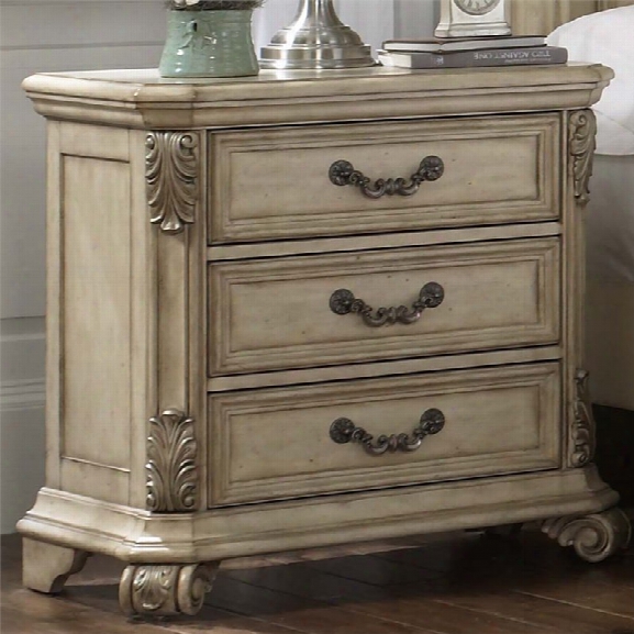 Liberty Furniture Messina Estates Ii 3 Drawer Nightstand In Ivory