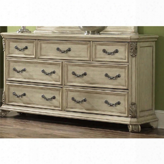 Liberty Furniture Messina Estates Ii 7 Drawer Dresser In Antique Ivory