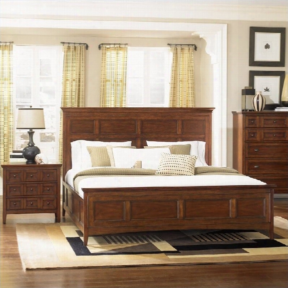 Magnussen Harrison Storage Panel Bed 2 Piece Bedroom Set In Cherry