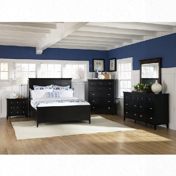 Magnussen Southampton Storage Panel Bed 6 Piece Bedroom Set In Black