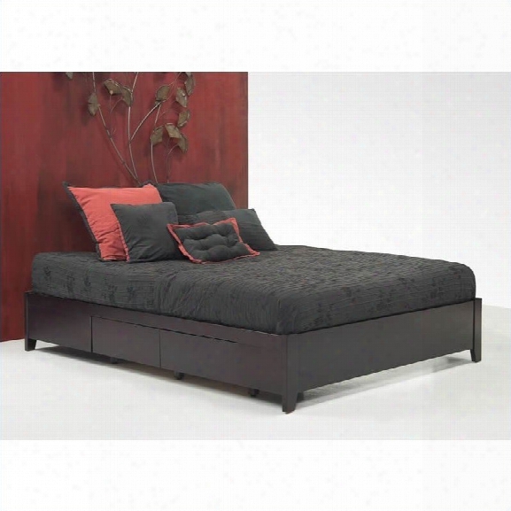 Modus Furniture Nevis Espresso Simple Platform Storage Bed 5 Ppiece Bedroom Set