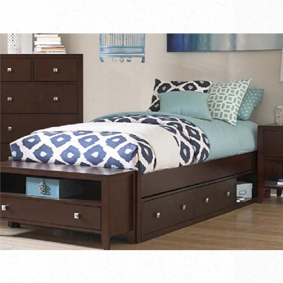 Ne Kids Pulse Full Storage Platform Bed In Chocolate