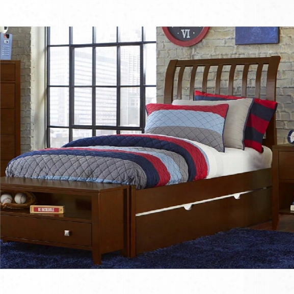 Ne Kids Pulse Twin Sleigh Bed With Trundle In Cherry